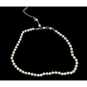 Vintage Cezanne Elegant Faux Pearl Necklace With Adjustable Chain & Lobster Clas